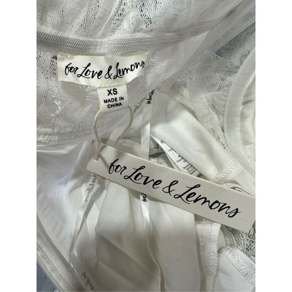 NWT For Love & Lemons Lace Bustier Maxi Dress White Size XS $266 - Picture 10 of 11